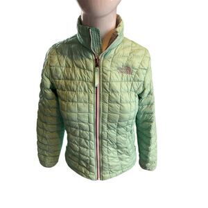 The North Face Jacket For Kids Sz S Zip Up & Pockets Mint Green AS IS
